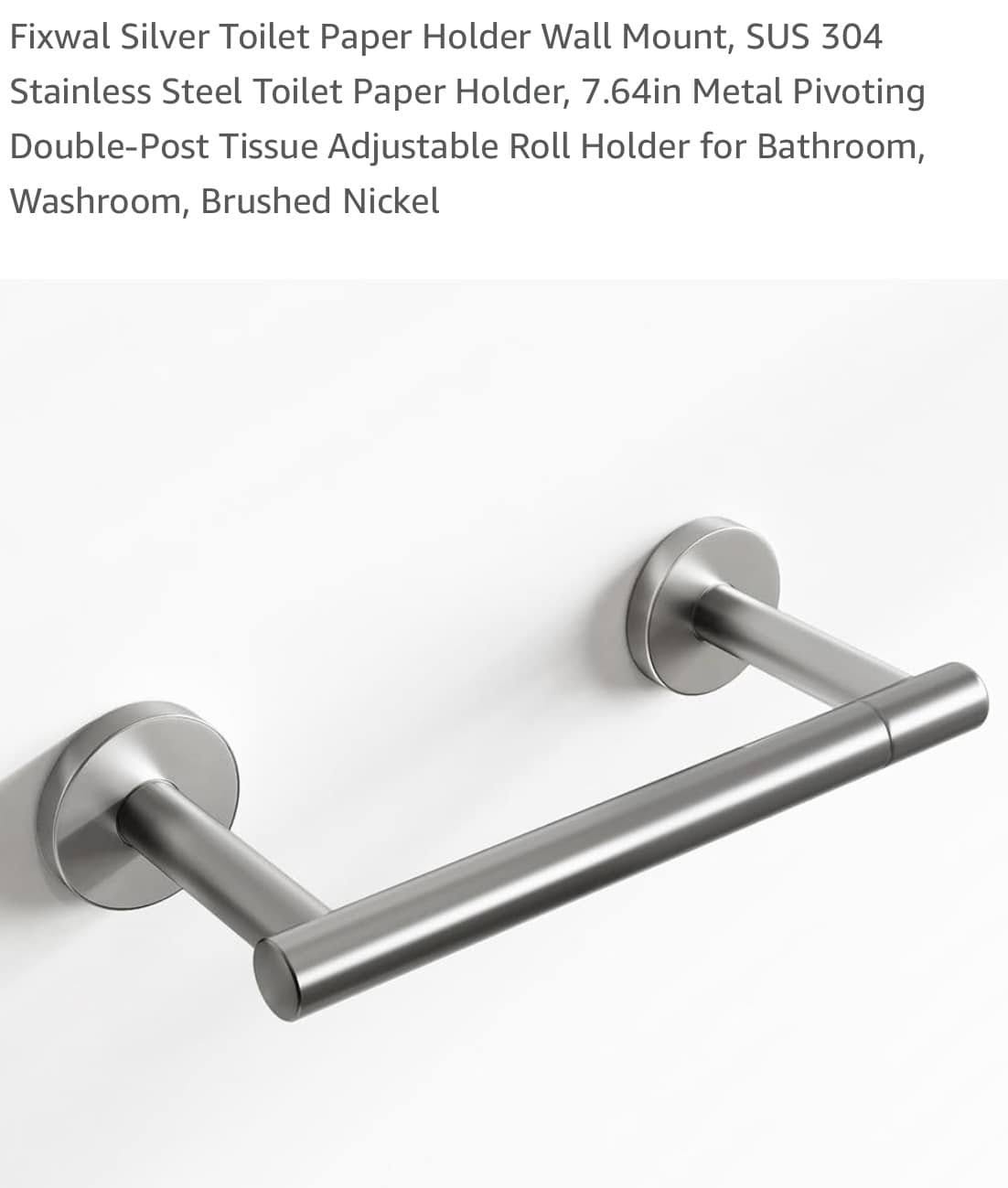 Fixwal Black Toilet Paper Holder Wall Mount,