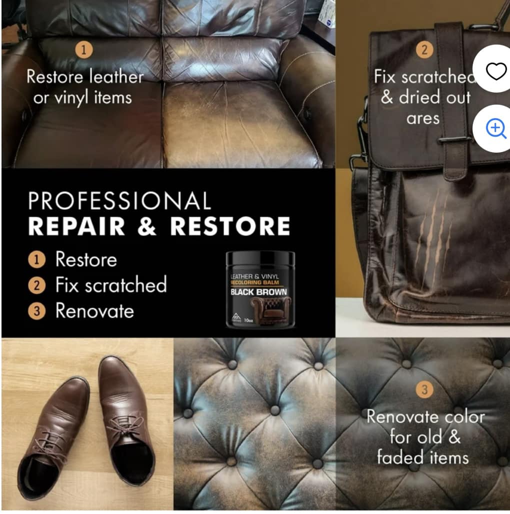 LEATHER & VINYL RECOLORING BALM/CONDITIONER