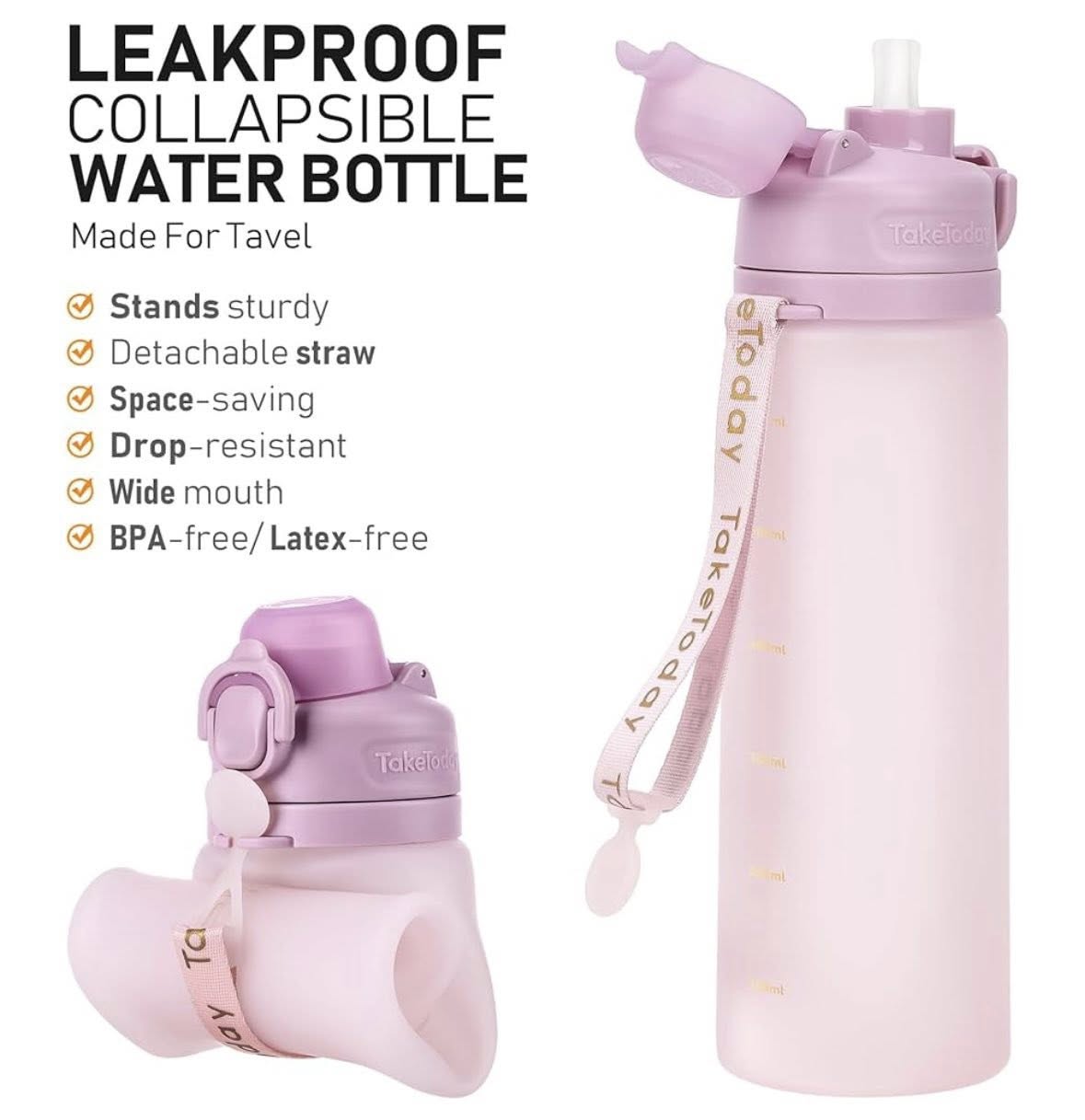 TAKE TODAY COLLAPSIBLE WATER BOTTLE