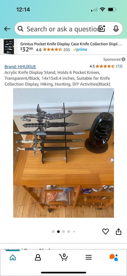 ACRYLIC KNIFE DISPLAY STAND