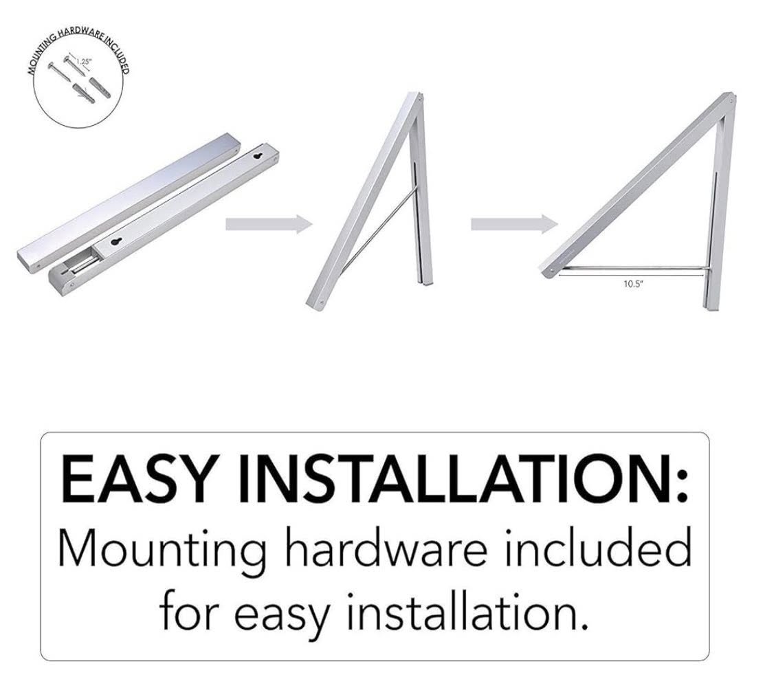 SINGLE FOLDABLE CLOTHING RACK WALL MOUNTED
