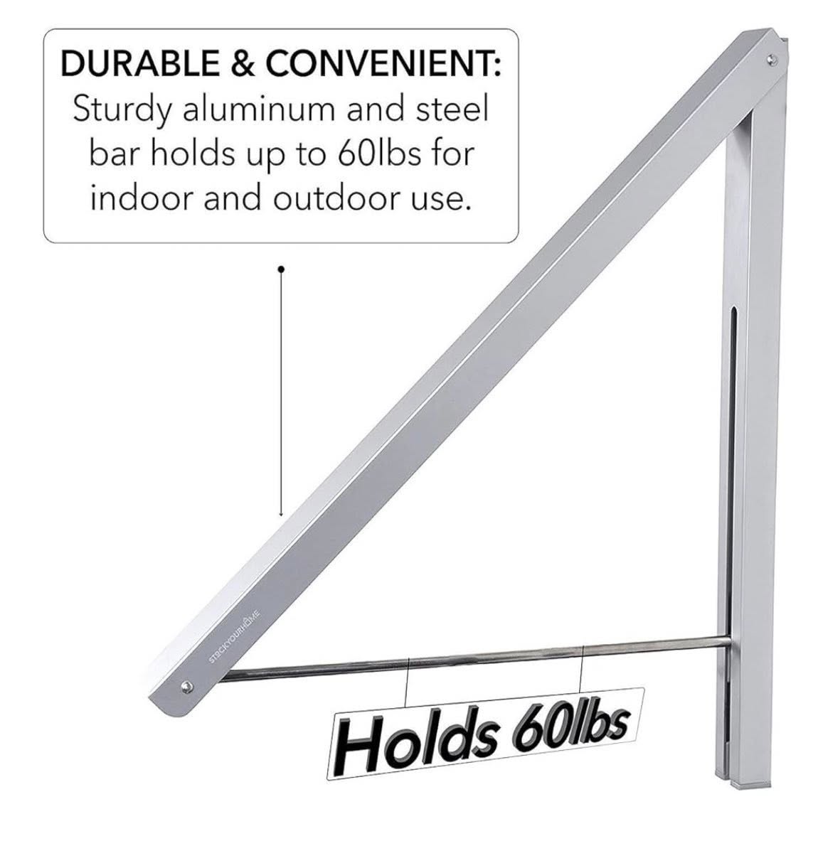 SINGLE FOLDABLE CLOTHING RACK WALL MOUNTED