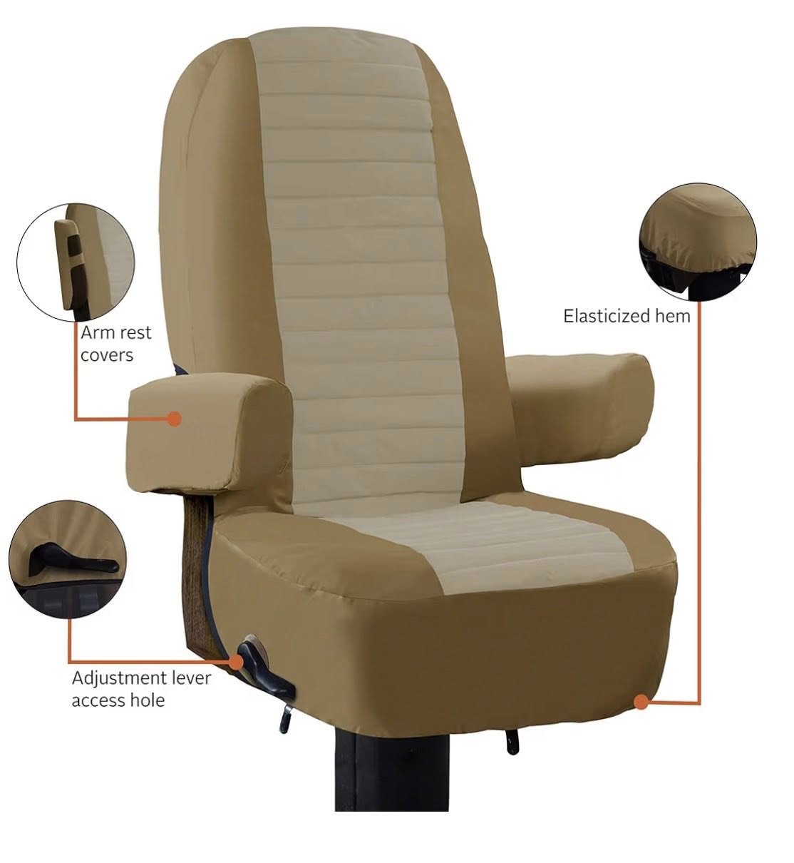 RV CAPTAIN SEAT COVER