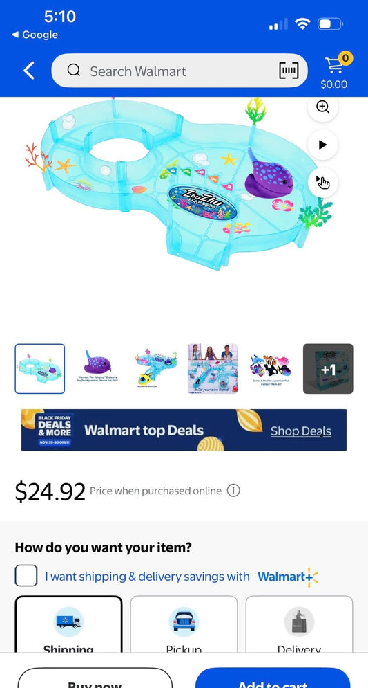 ZHU ZHU AQUARIUM STARTER W/2 FISH