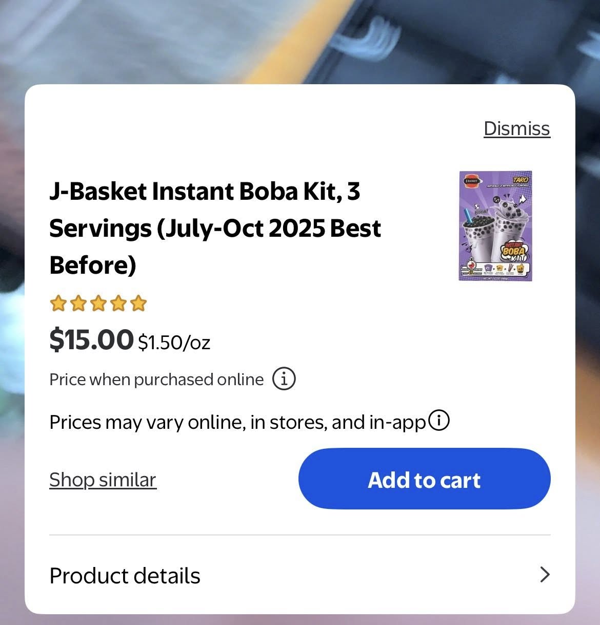 INSTANT BOBA KIT TARO 3 PACK