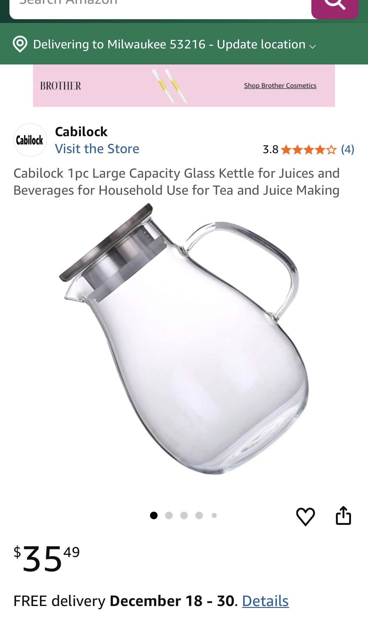 LARGE CAPACITY GLASS KETTLE
