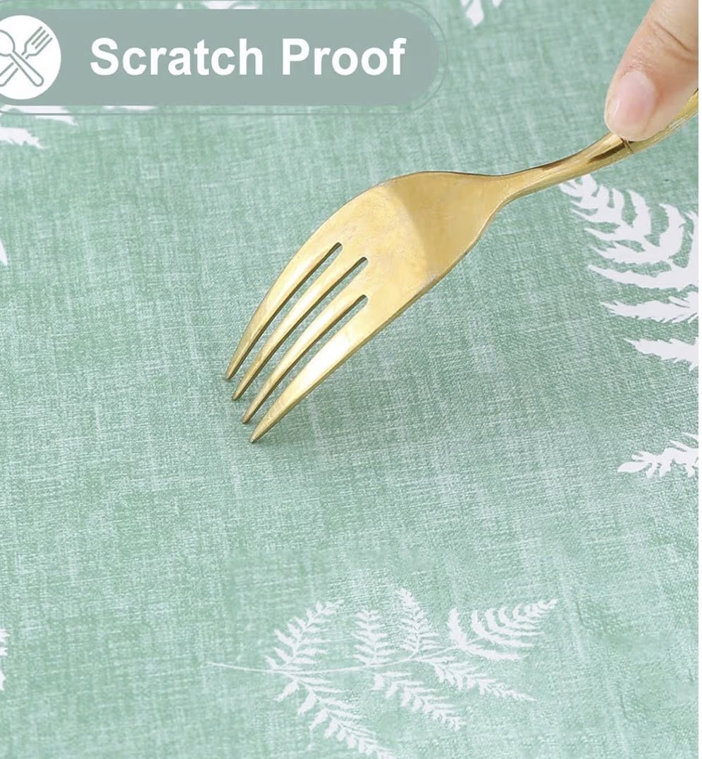 LIGHT GREEN LEAVES TABLE COVER 60 X 102