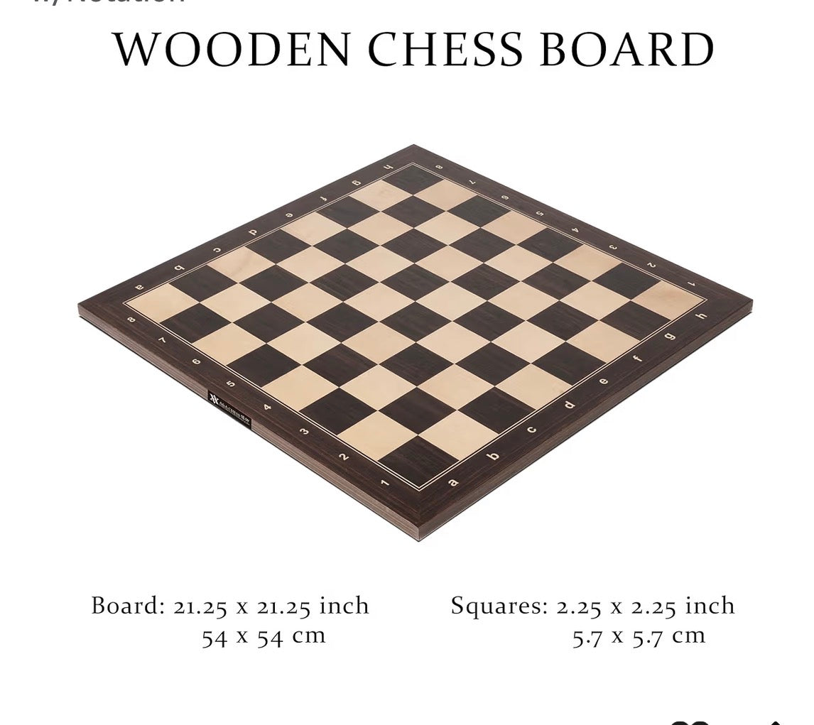 A&A 21.25" Professional Wooden Tournament Chess Board