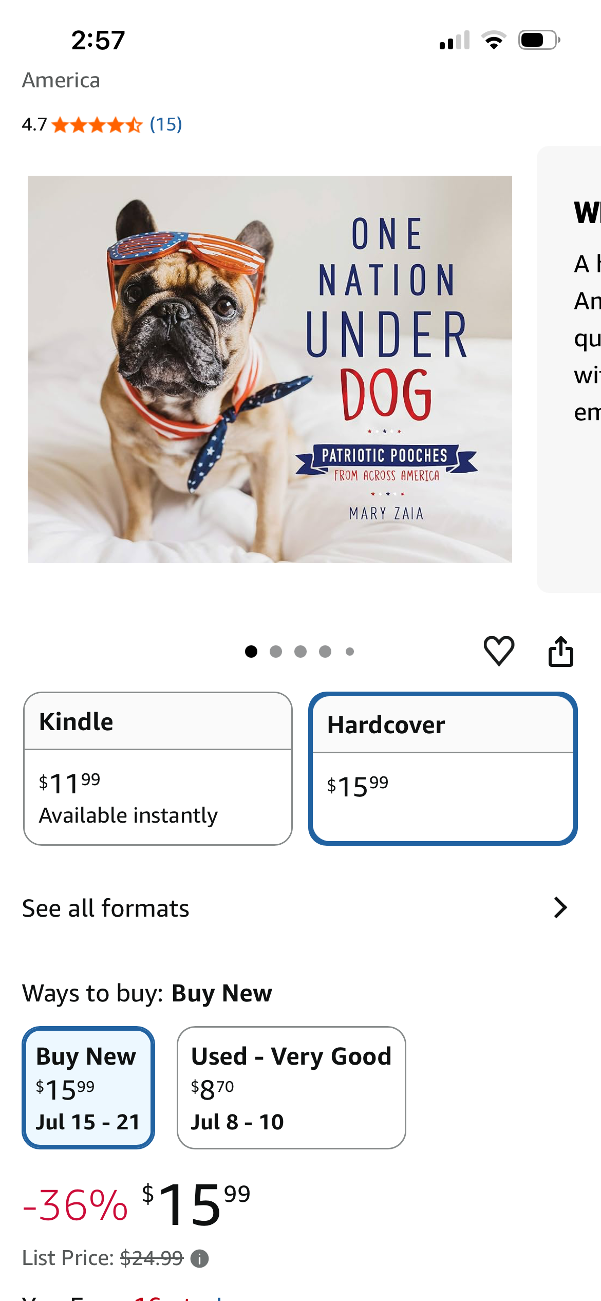 One Nation Under Dog: Patriotic Pooches from Across America HC Book