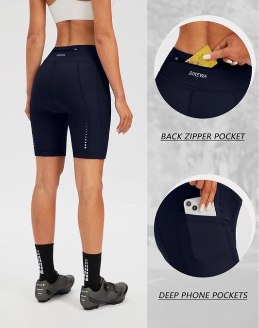 Bikewa Women's 4D Padded Shorts Cycling Riding Road Biking Shorts