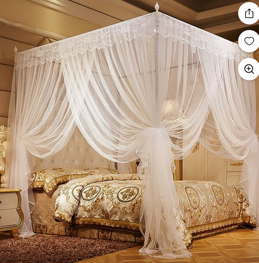 TWIN STAINLESS 4 CORNER BED CANOPY FRAME