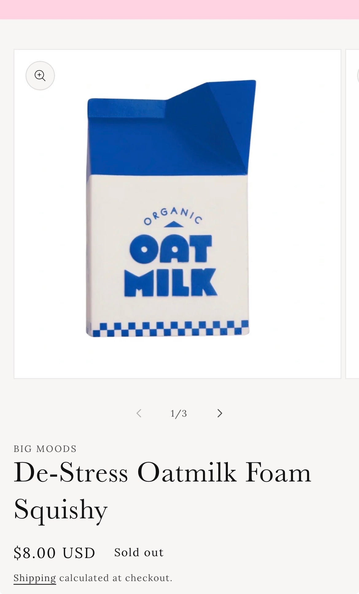 De-Stress Oatmilk Foam Squishy