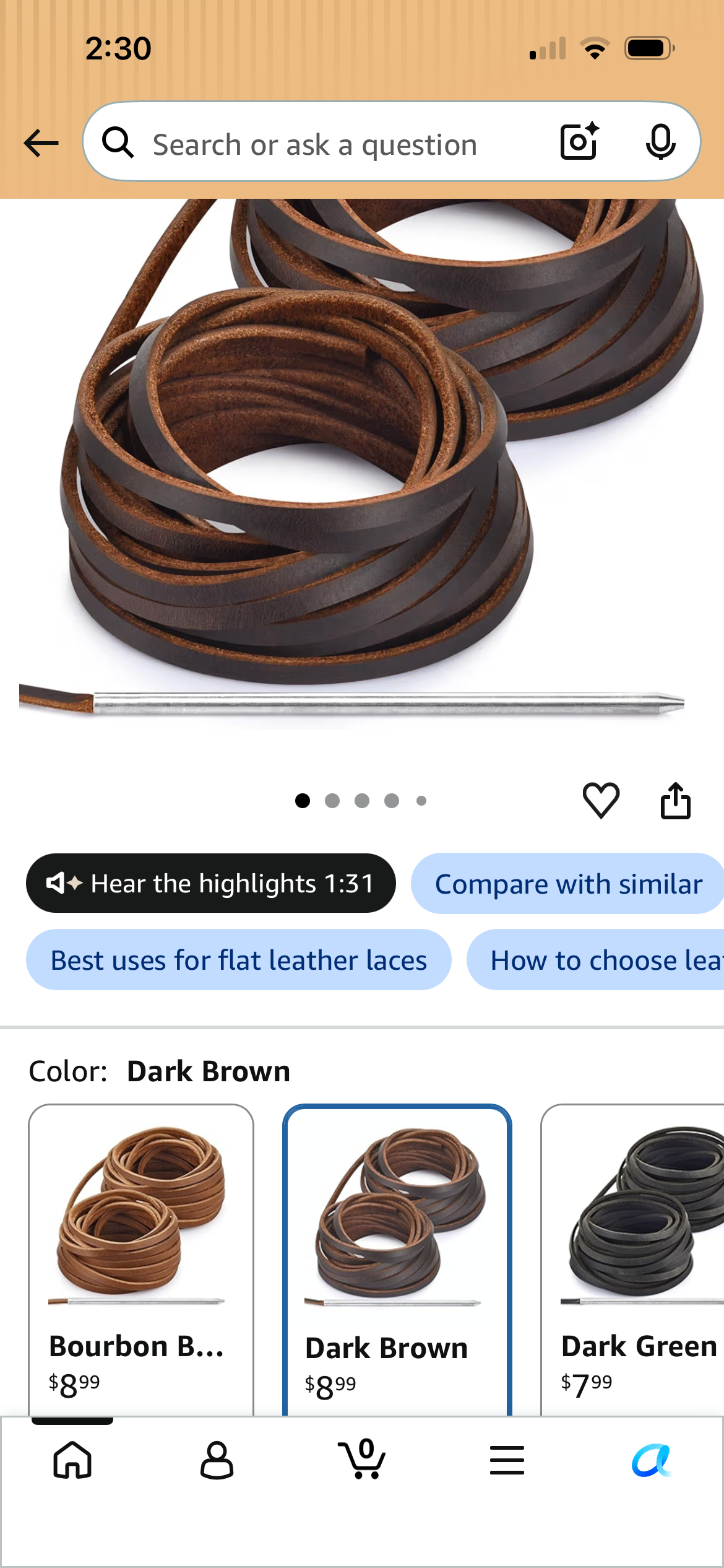 RINGSUN 1/2 WIDE FLAT LEATHER LEATHER STRAPS FOR CRAFTS