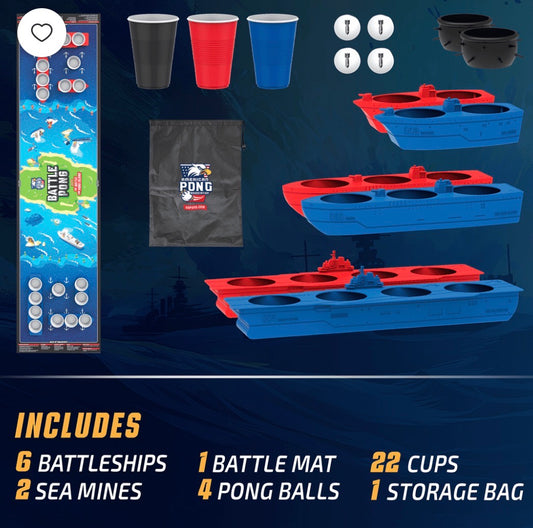 BattlePong USA Edition, Tabletop Pong Party Game