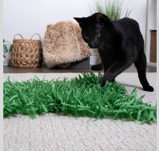 Instincts by SmartyKat - Meadow Mayhem Hide & Seek Paper Grass Rustle Cat Mat Toy
