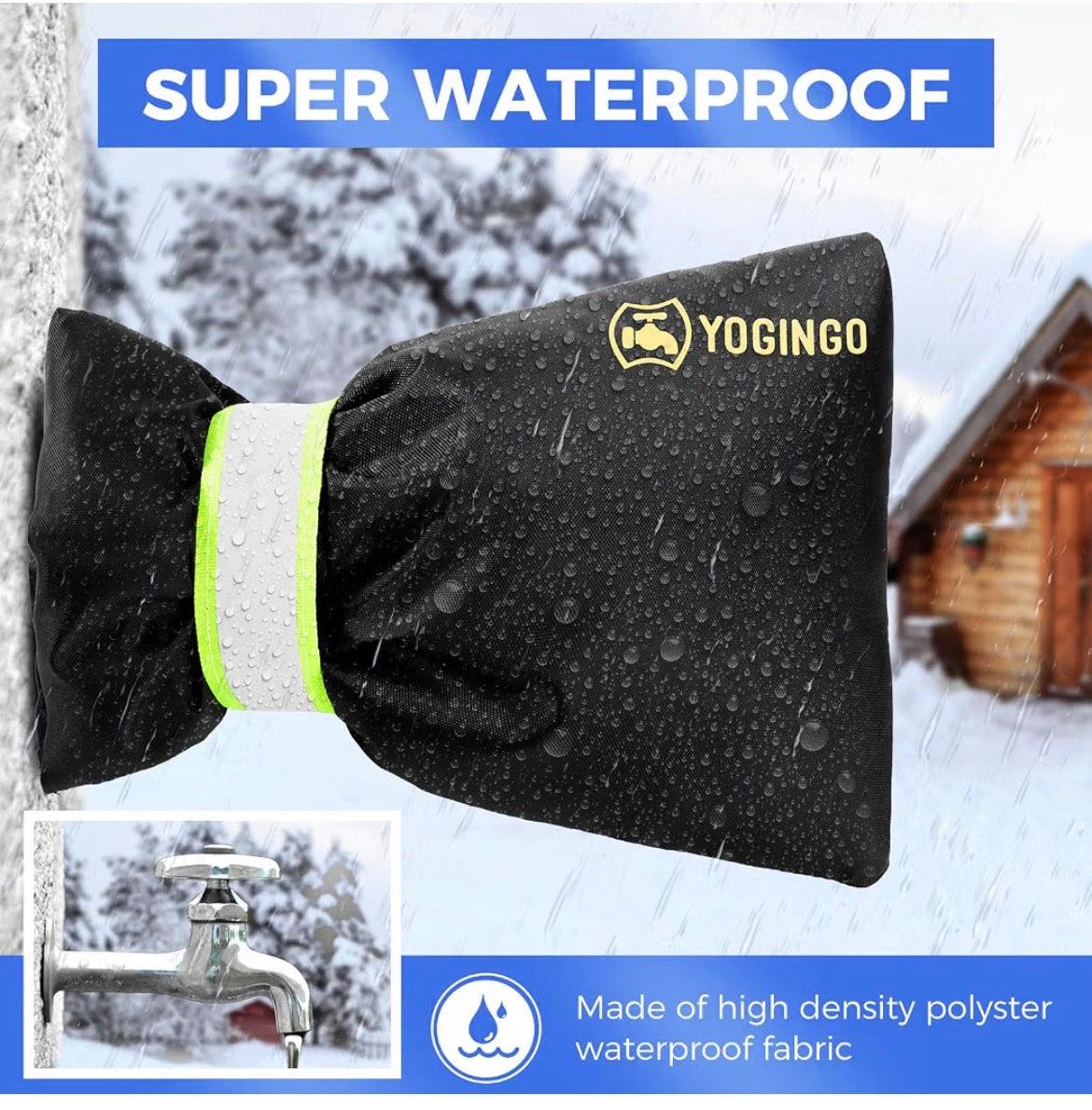 Outdoor Faucet Covers for Winter Freeze Protection, 2 Pk