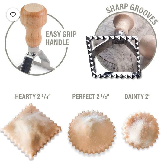 Ravioli Making Kit | 3 Stamps + Recipe Book
