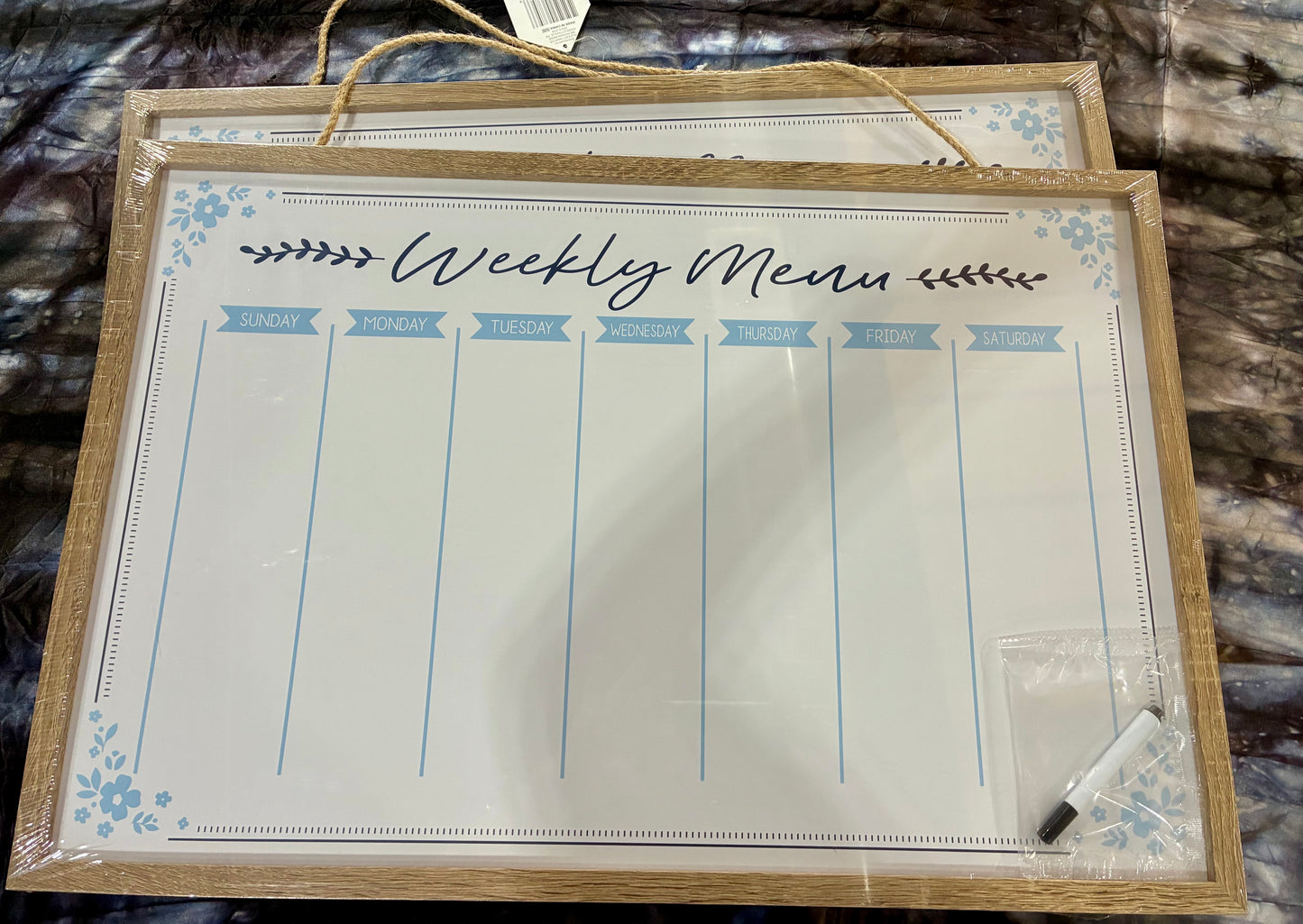 Weekly Planner featuring a wood-style frame