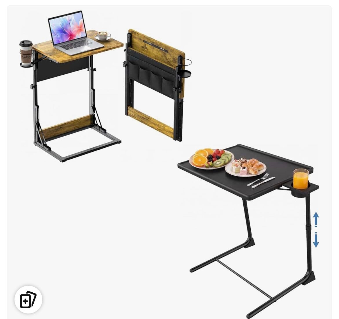 HUANUO Adjustable TV Tray Table