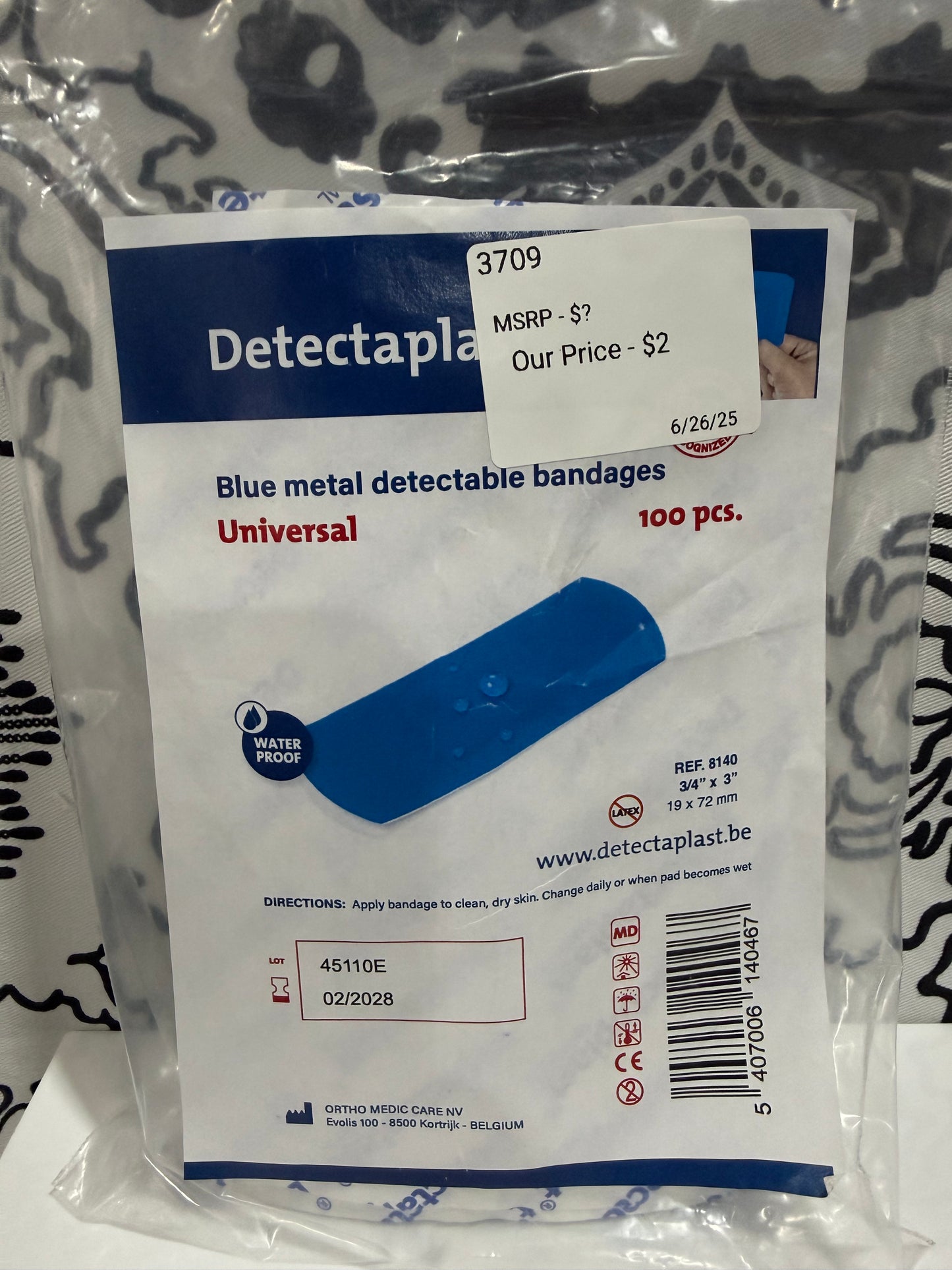 Blue Metal Detectable Bandages