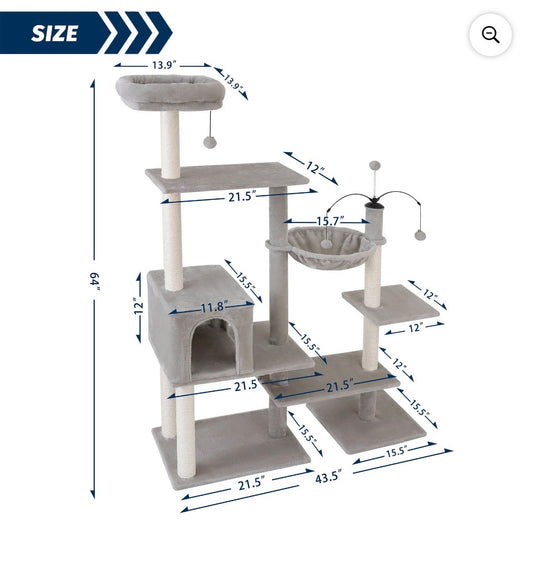 64 Inch Cat Tree