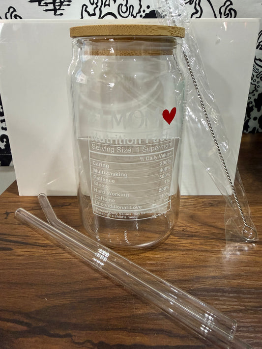 Mom Coffee Glass