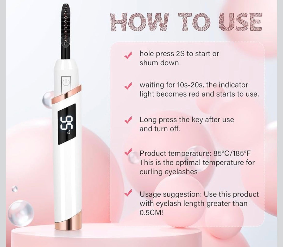 Heated Eyelash Curler Electric Lash Curler