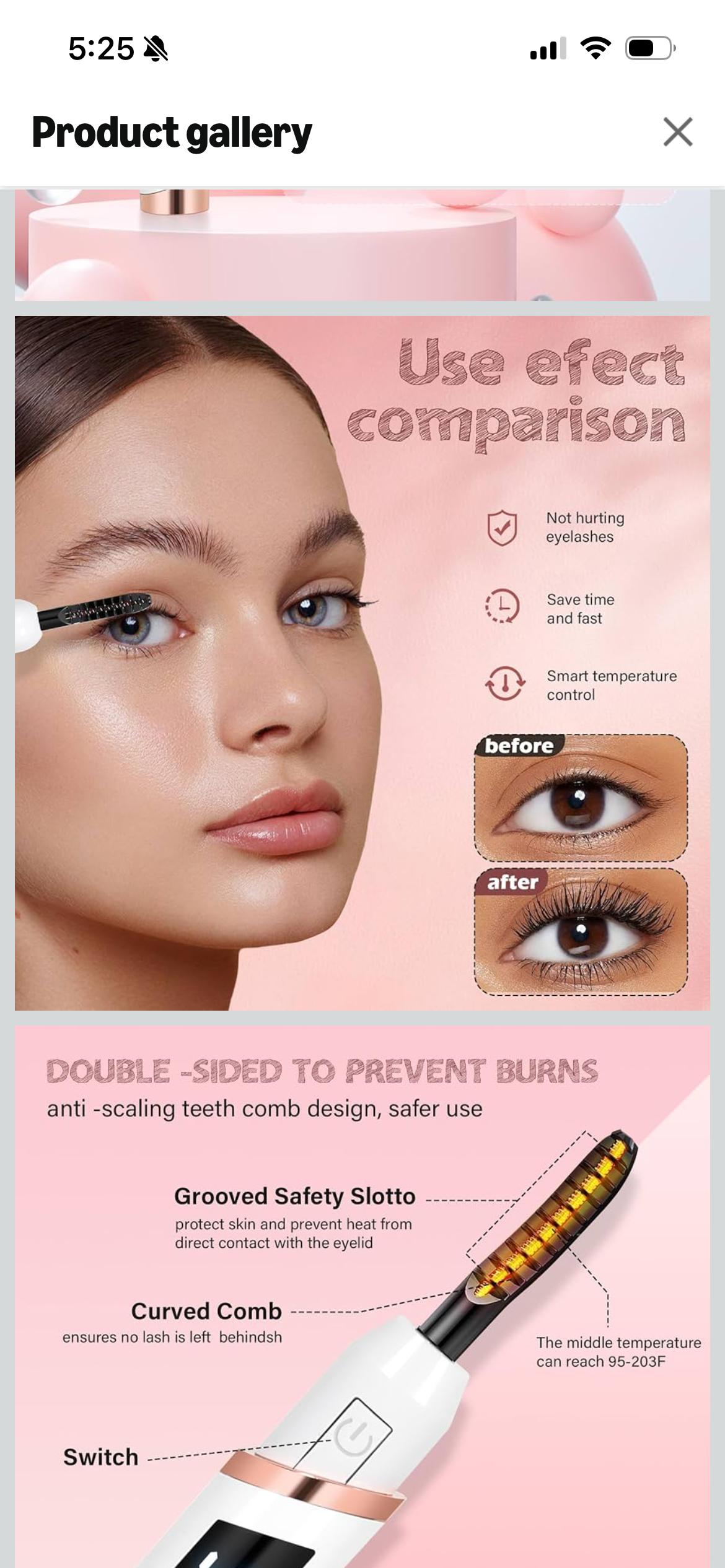 Heated Eyelash Curler Electric Lash Curler