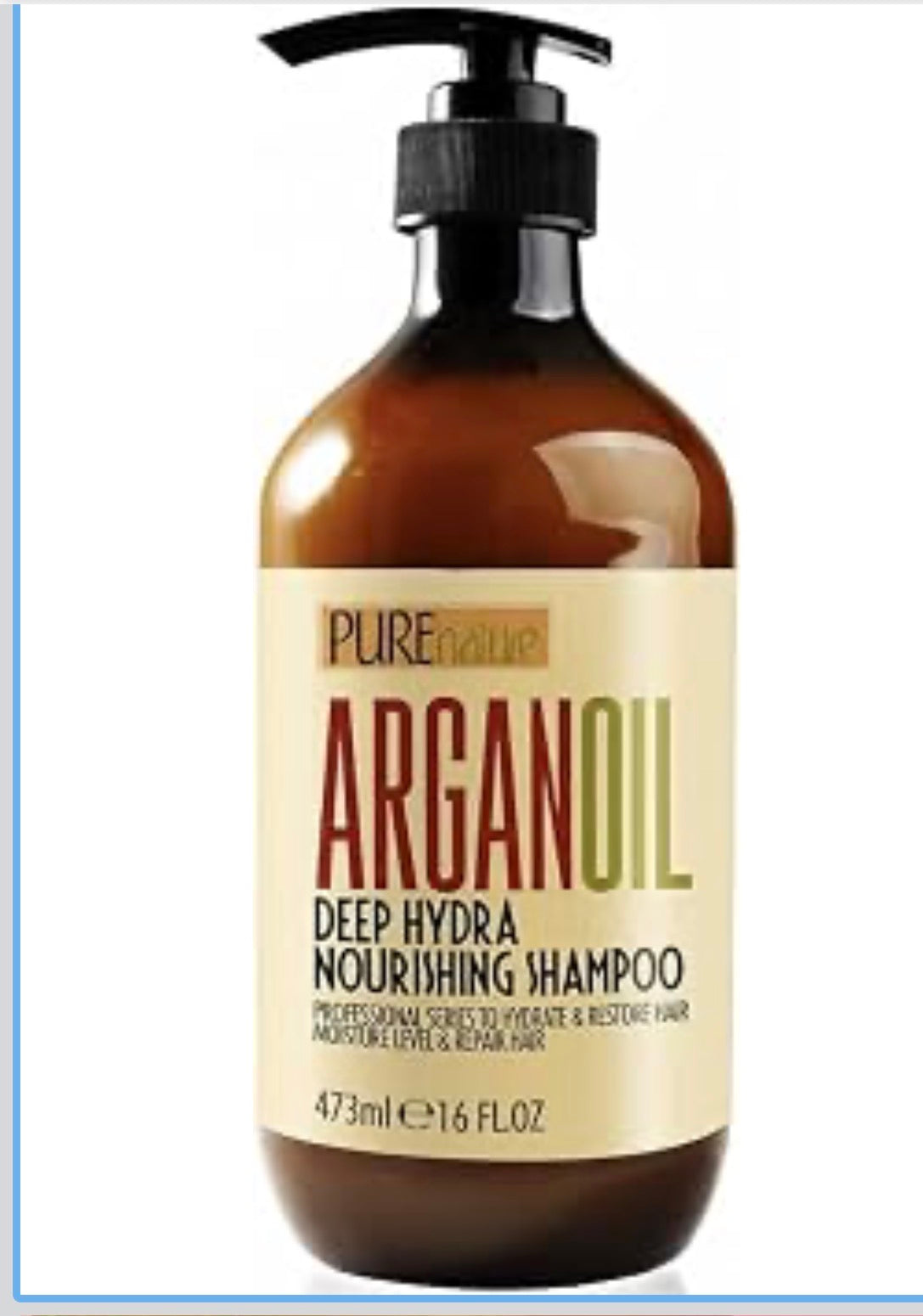 Moroccan Argan Oil Shampoo -16oz, Sulfate SLS Paraben Free Moisturizing Treatment