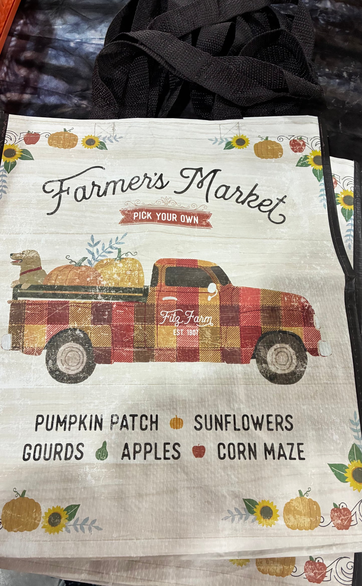 Lg Fall canvas tote bag