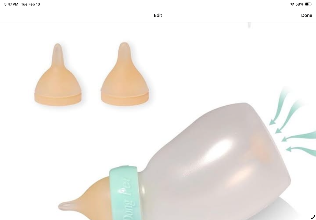 PET FEEDER BOTTLE , SILICONE FEEDING NIPPLE/SYRINGE
