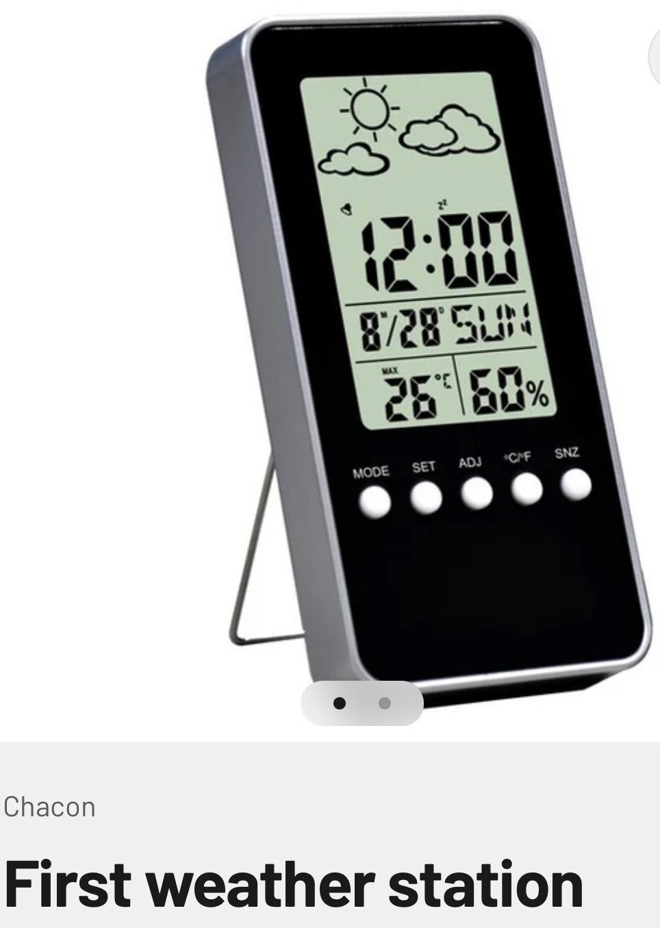 Portable Digital CHACON First Weather Station