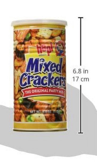 Hapi Mixed Crackers Original Party Mix, 6 Ounce Can