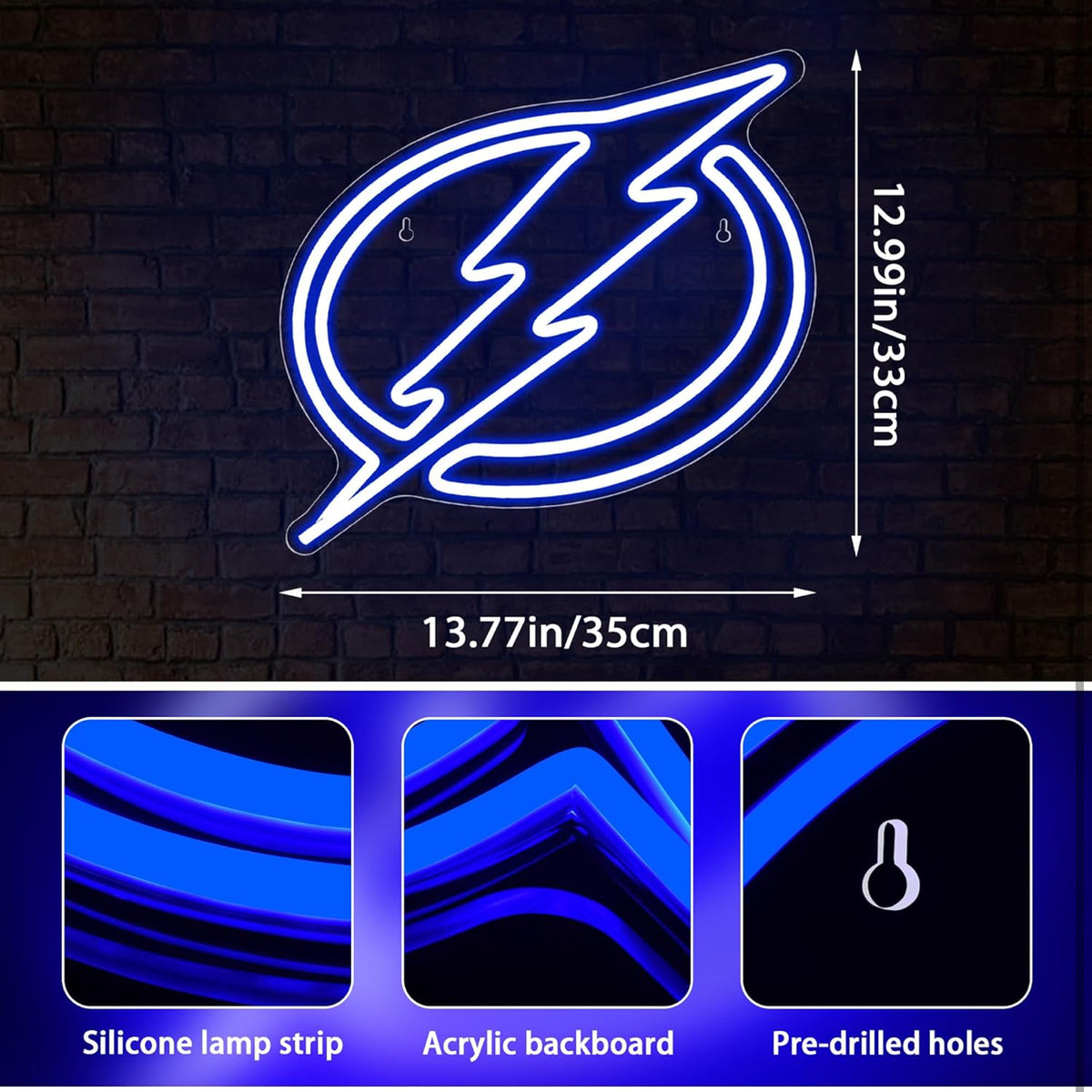 Neon Tampa Bay Ice Hockey Sign
