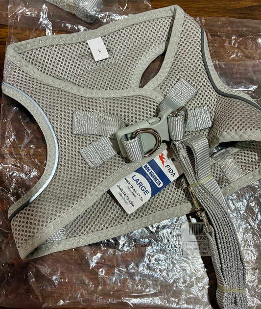 FIDA Comfy Soft Mesh Dog Harness & Leash Set