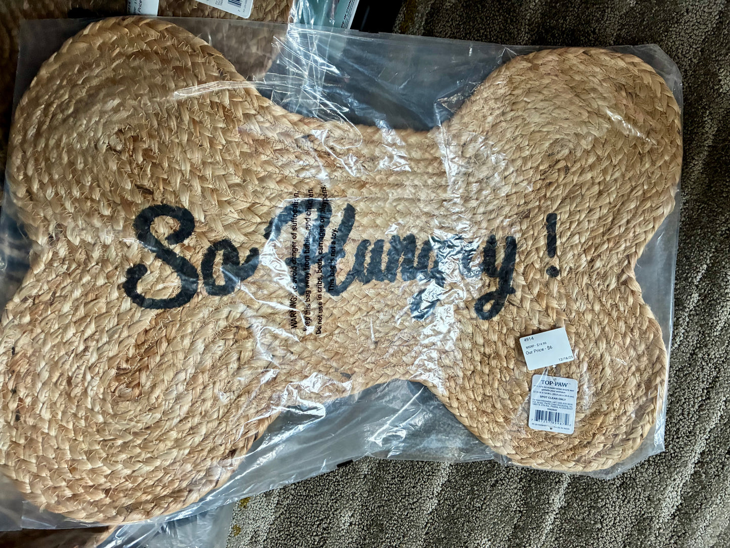 TOP PAW BONE SHAPED MAT