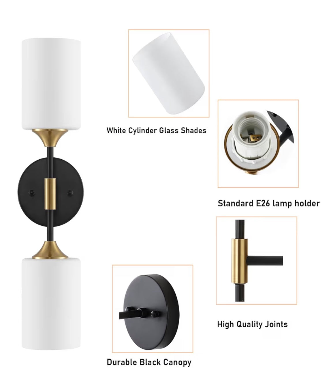 MID CENTRY WALL SCONCE 2 LIGHT