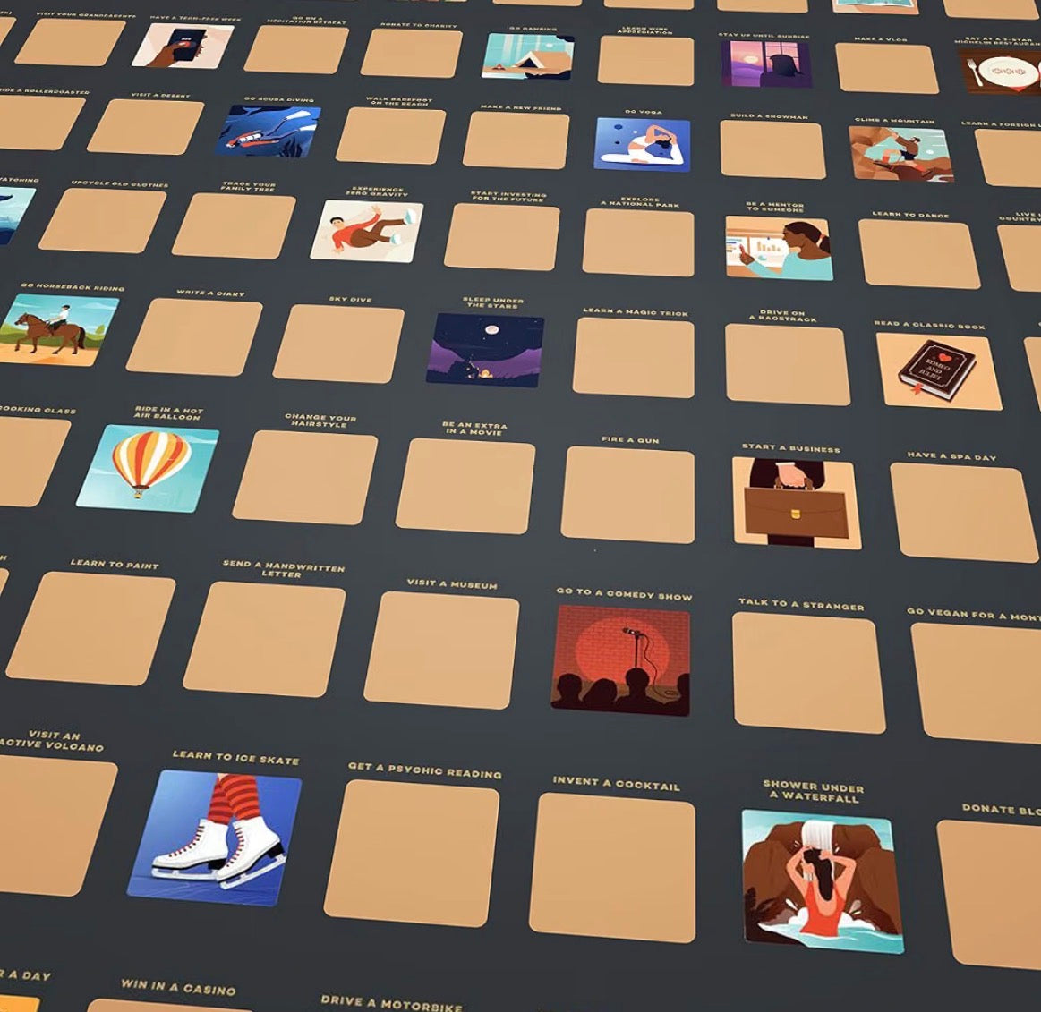 100 Things to Do Scratch Off Poster - Inspiration for Fun and Meaningful Activities