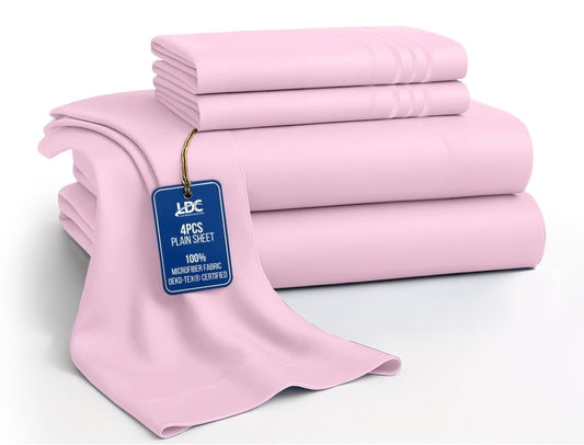 Lux Decor Collection - 4 Pc King Bed Sheets Set -