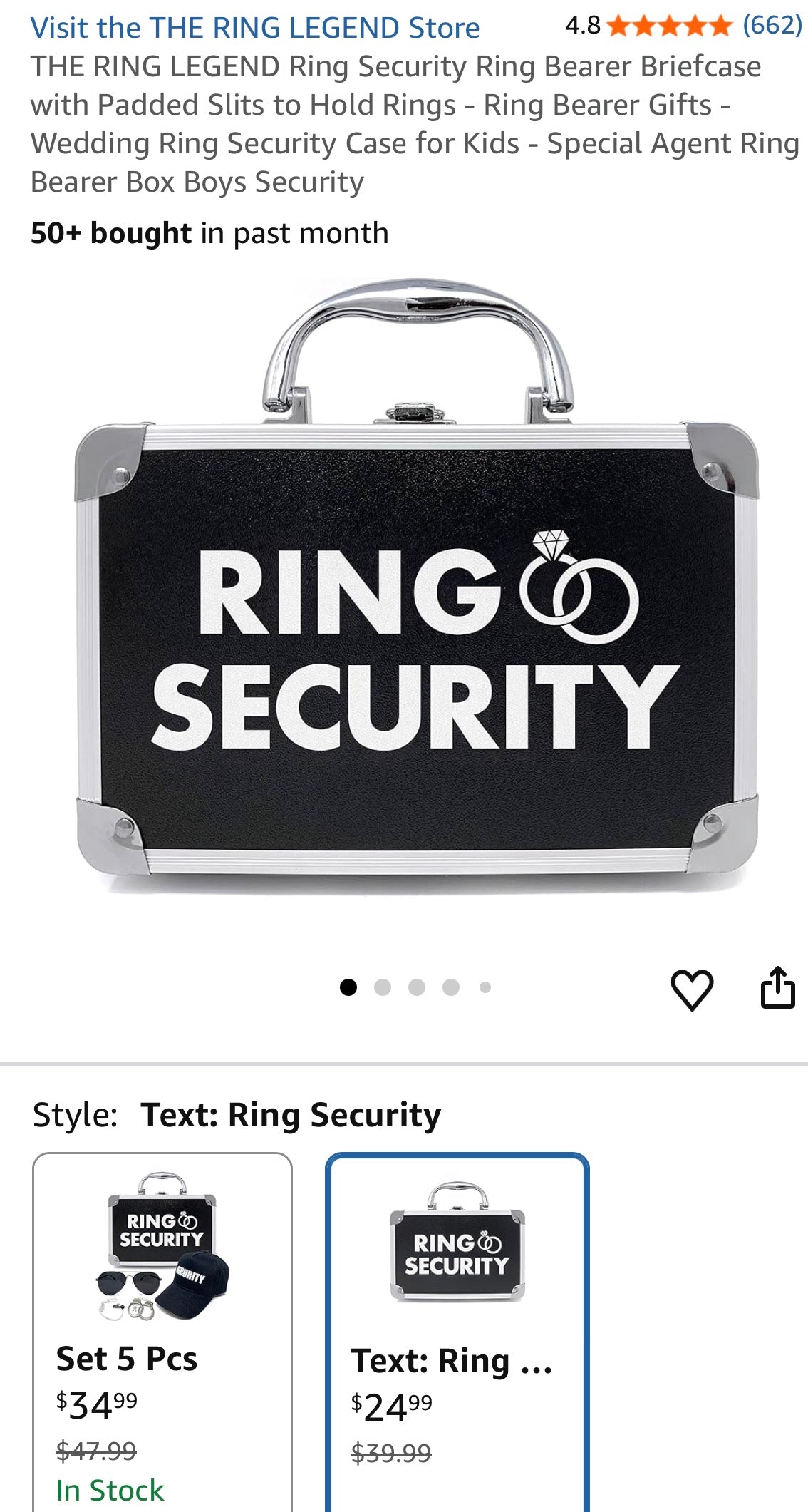 THE RING LEGEND SECURITY RING BEARER CASE