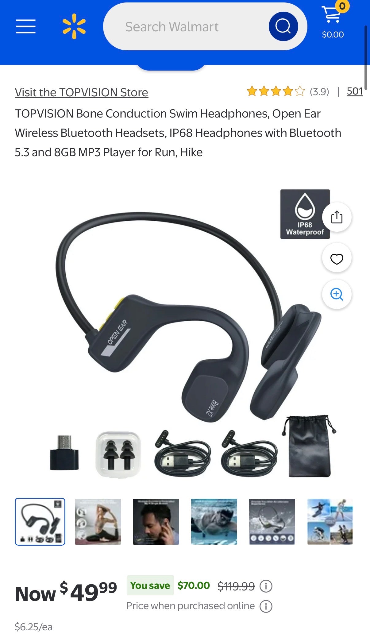 Bone Conduction Swim Headphones
