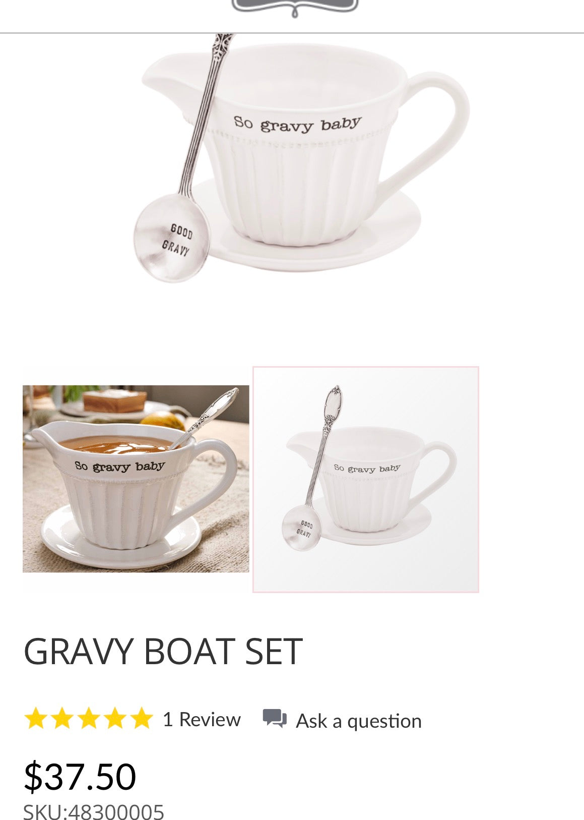BUTTER AND GRAVY SERVING SET