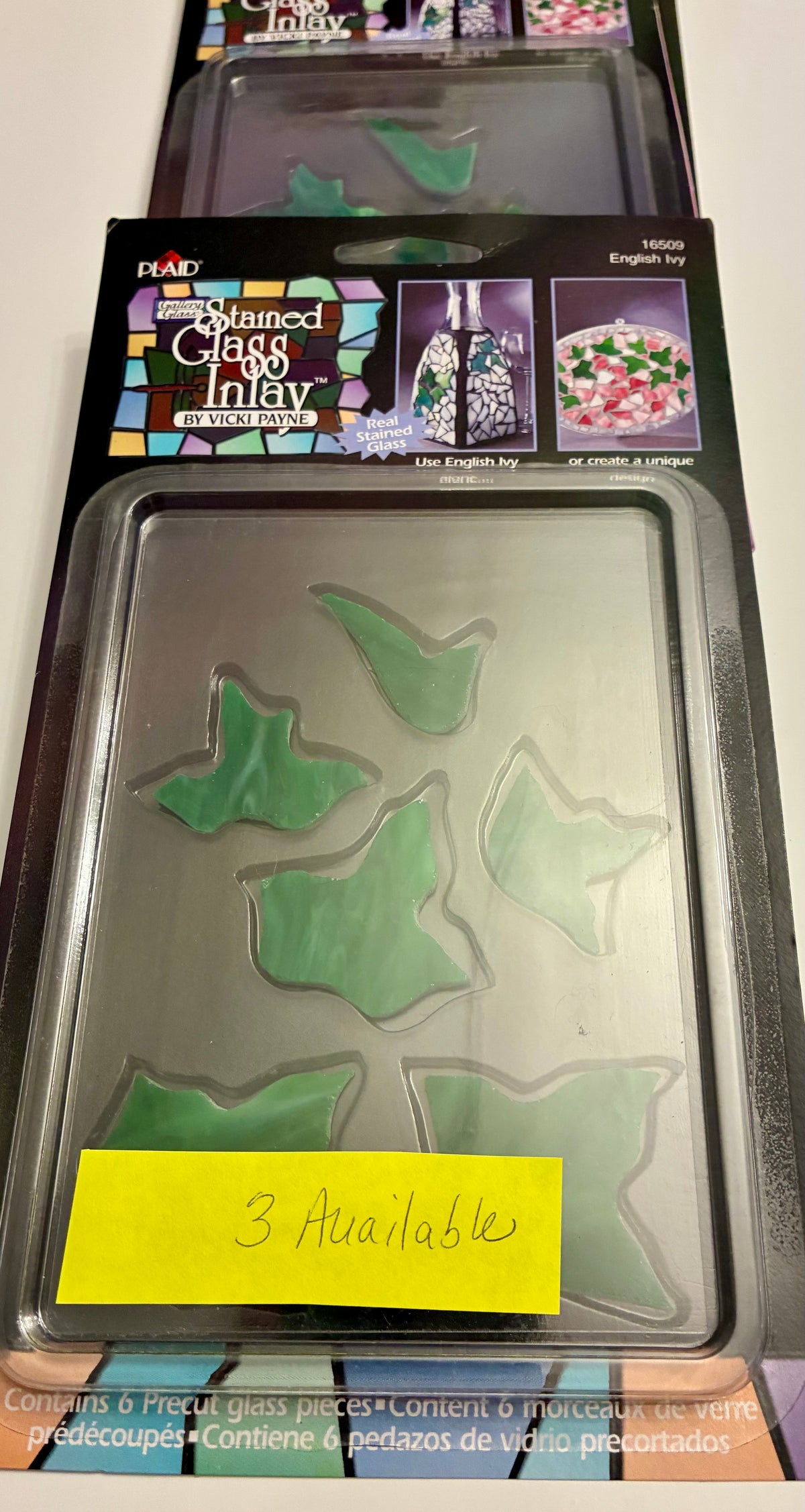 PLAID STAINED GLASS INLAYS by VICKI PAYNE