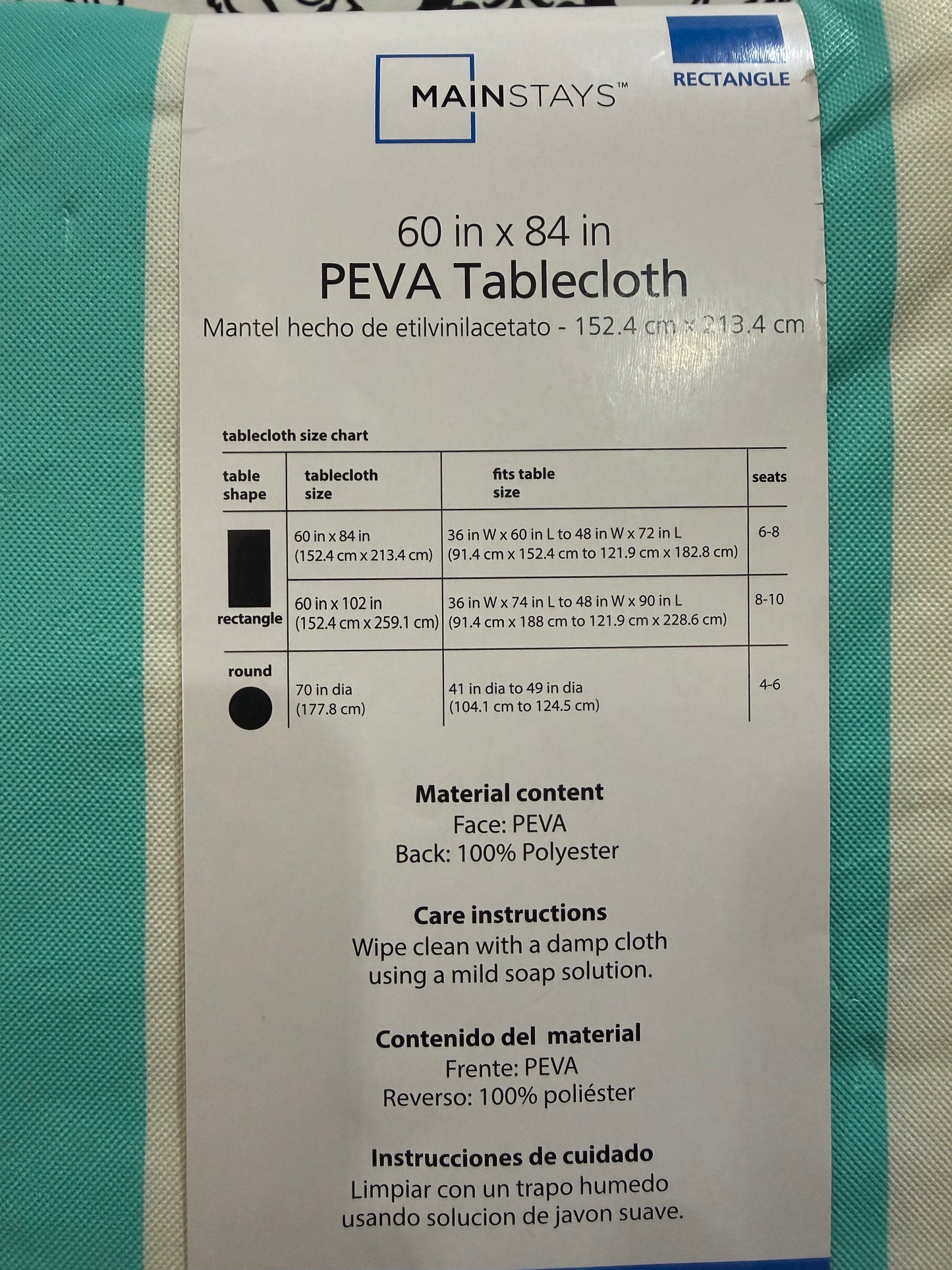 PEVA Tablecloth