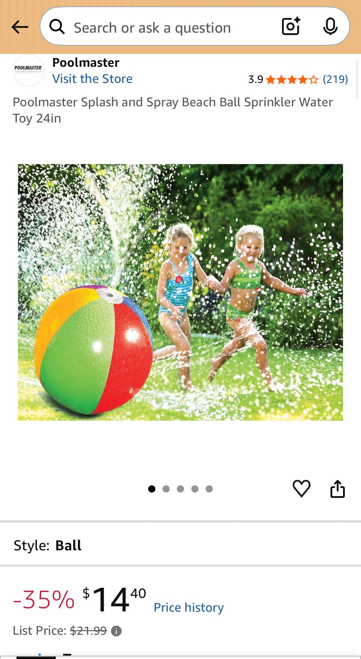 Beach Ball Sprinkler