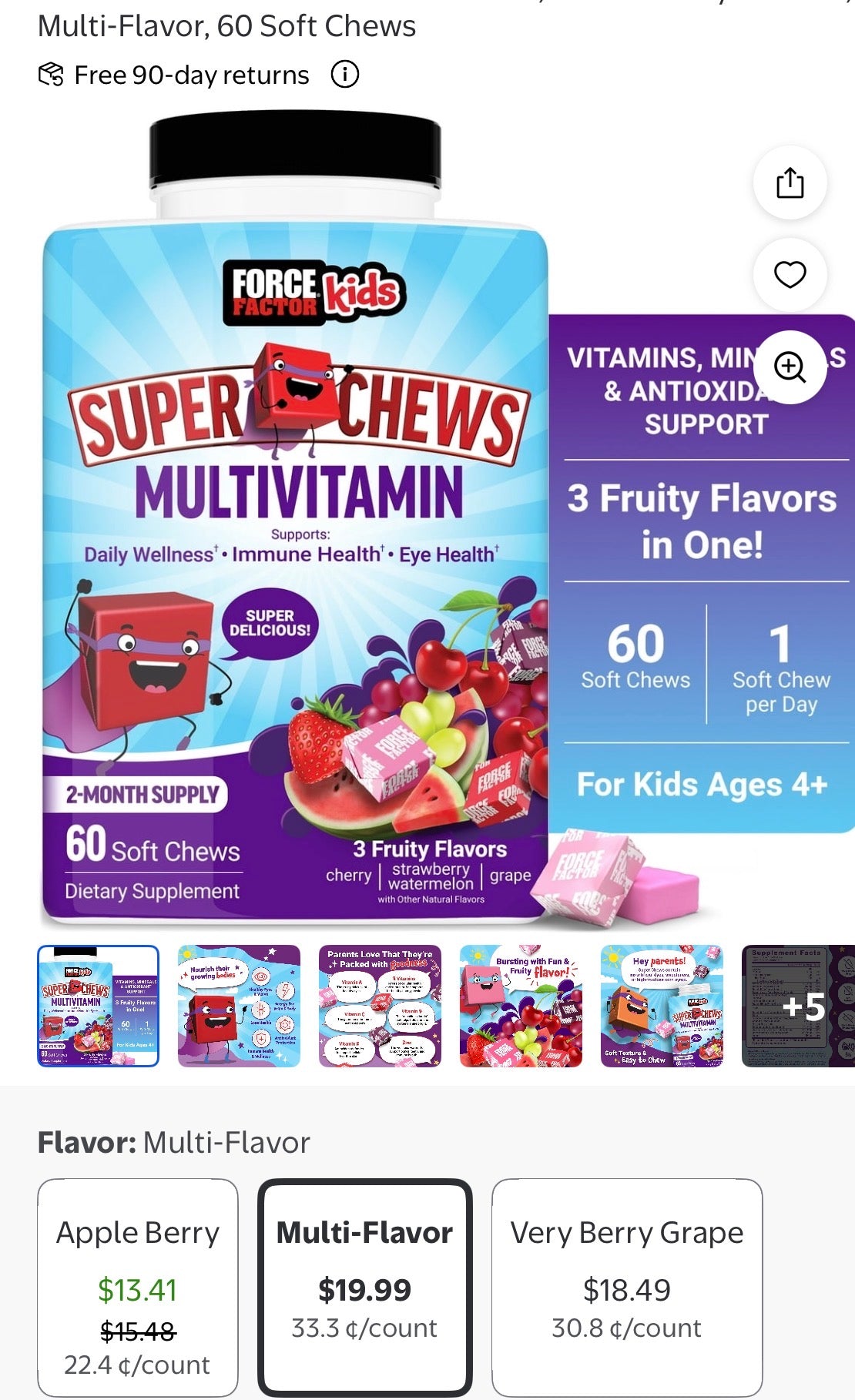 SUPER CHEWS MULTIVITAMIN