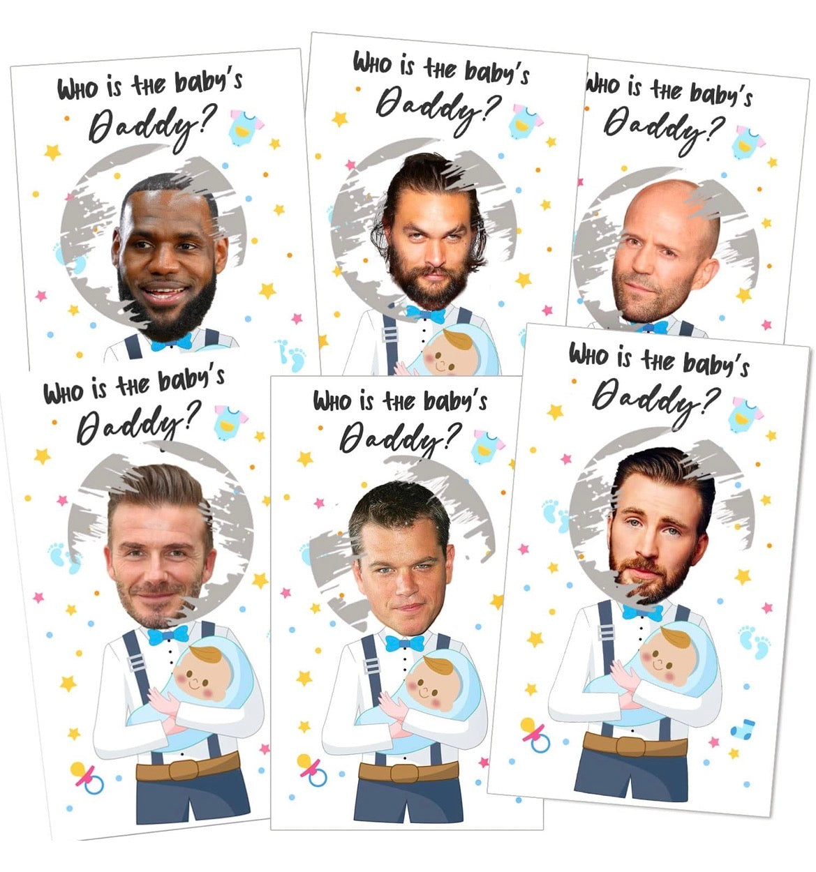 FUNNY BABY SHOWER SCRATCH OFF GAME CARDS
