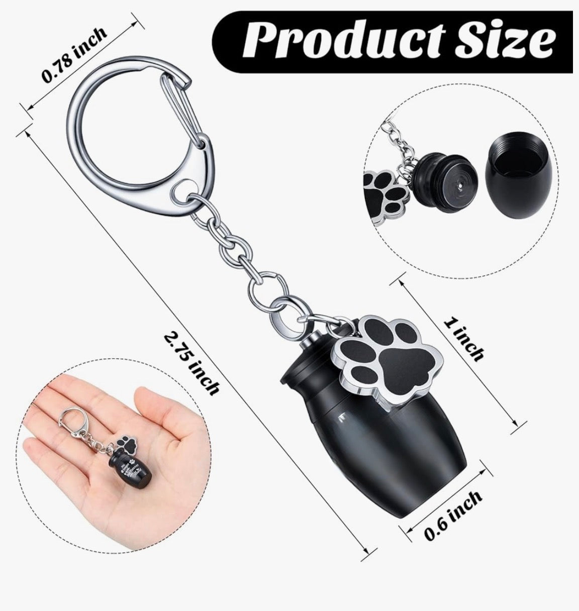 PET URN KEY CHAINS