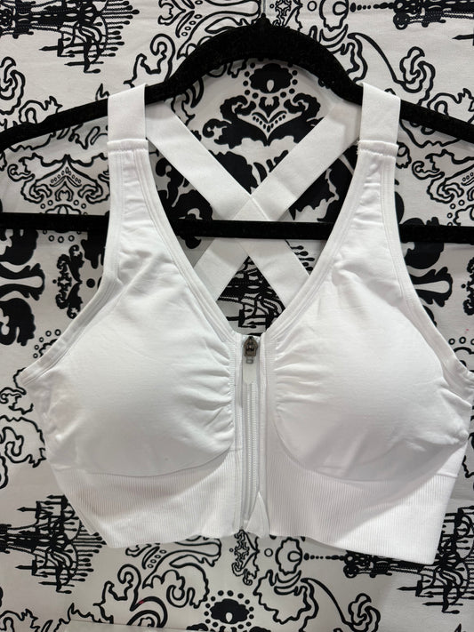Zip Front Sports Bra