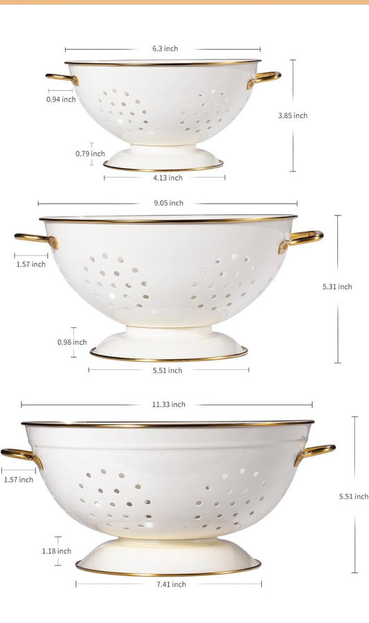Metal Colander Set